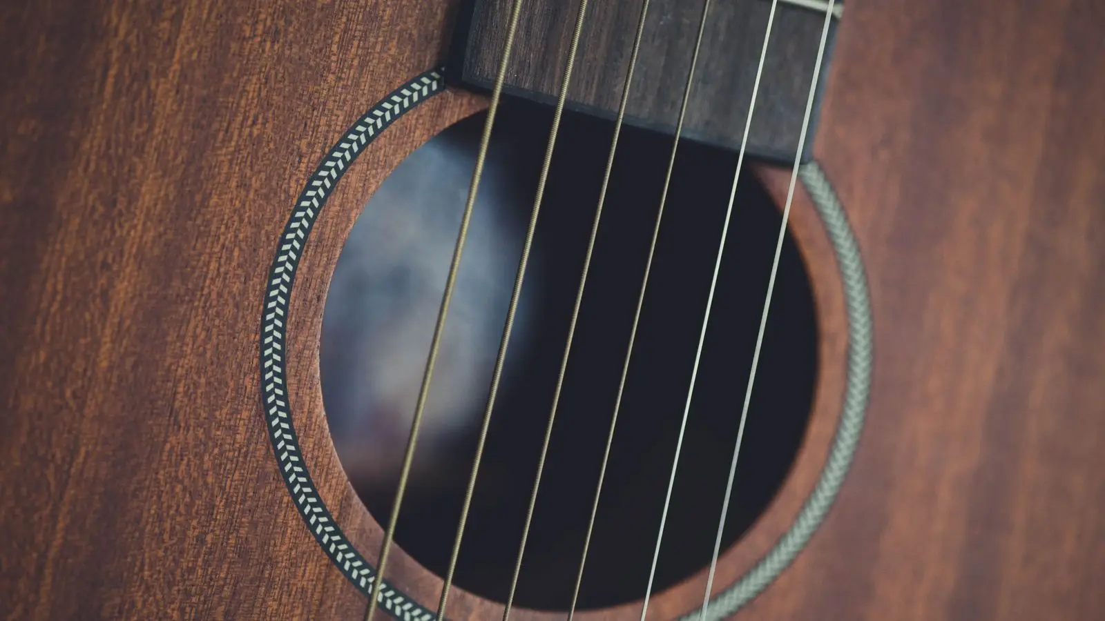 Illustrasjonsbilde: Lydhullet og strengene på en akustisk gitar